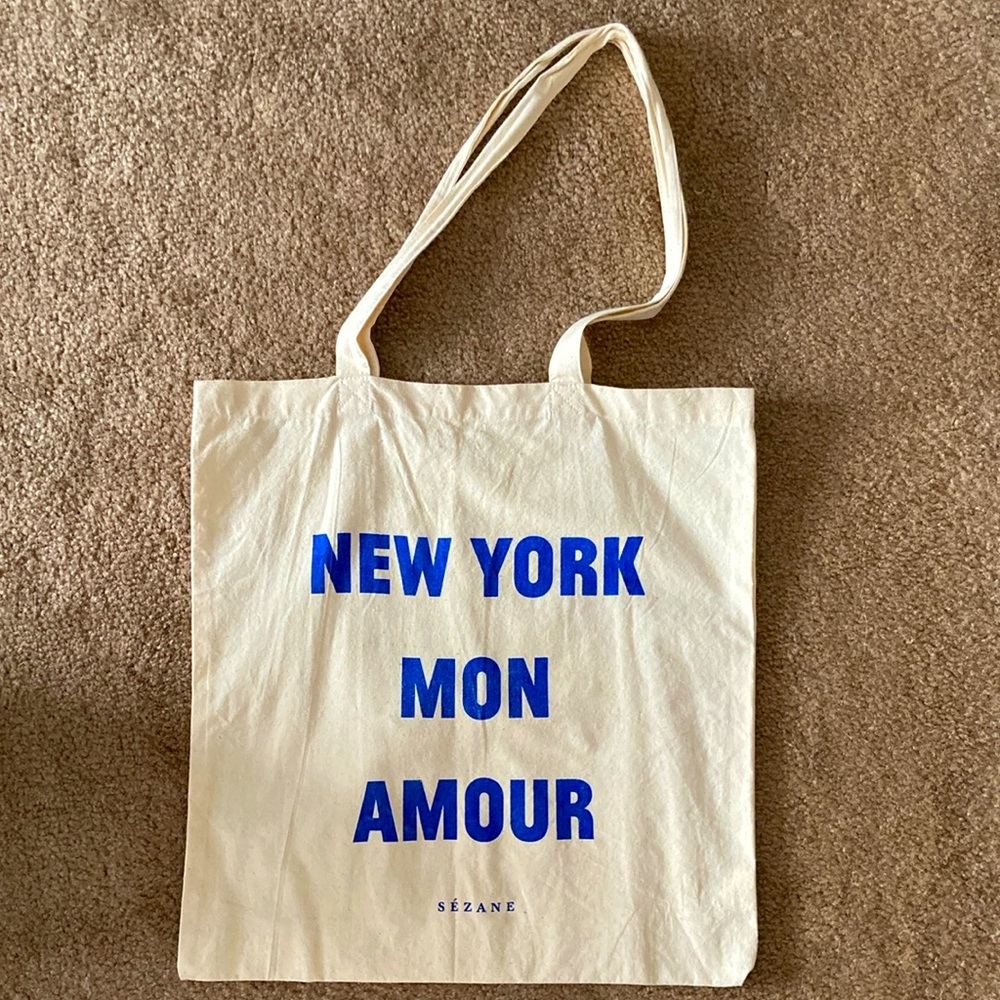 Sézane New York Mon Amour Tote Bag